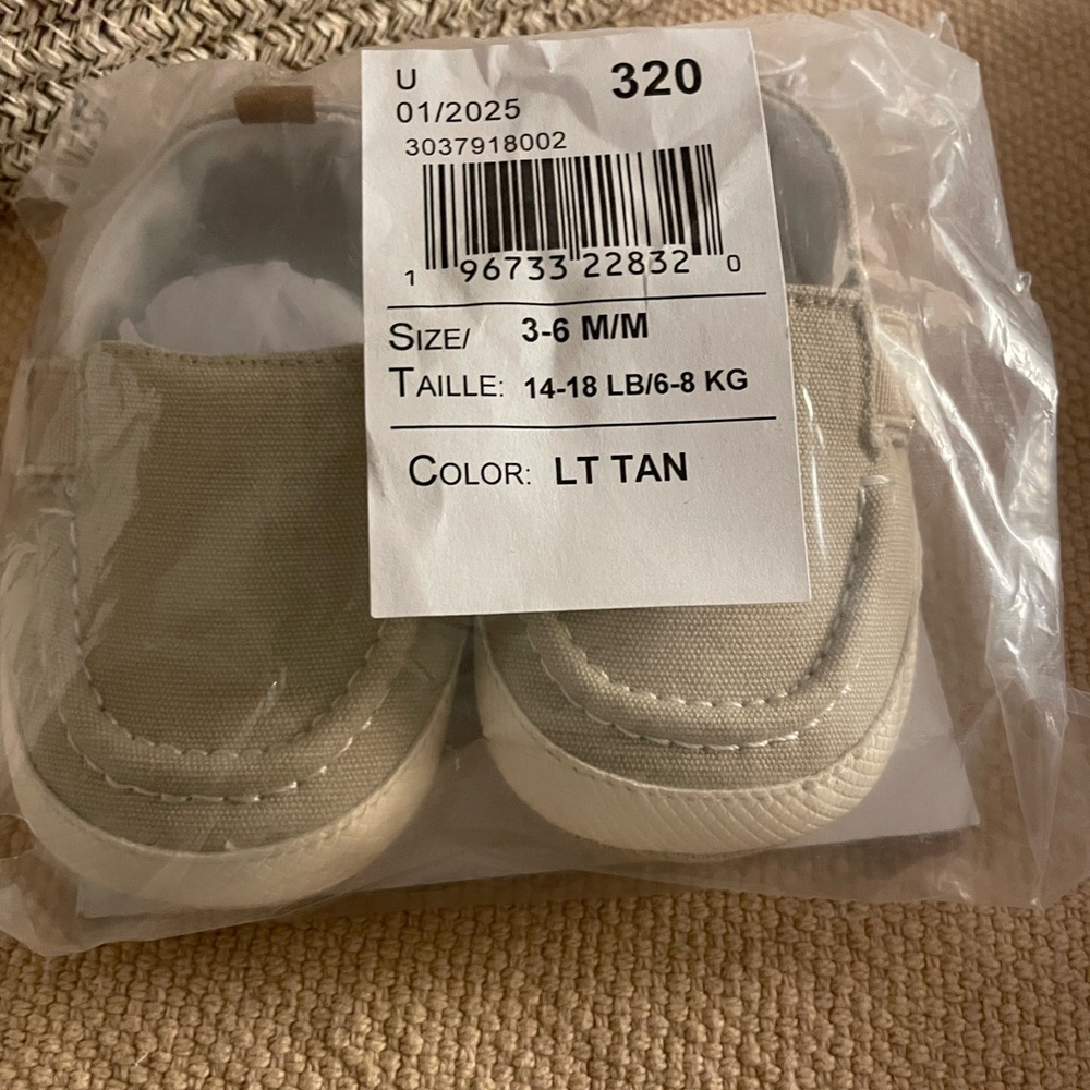 The Children's Place Light Tan Baby Boat Shoes